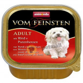 Animonda Vom Feinsten Classic Beef Turkey Hearts -  150 гр. кучешки пастет с телешко и пуешки сърца, за пораснали кучета, над 1 година